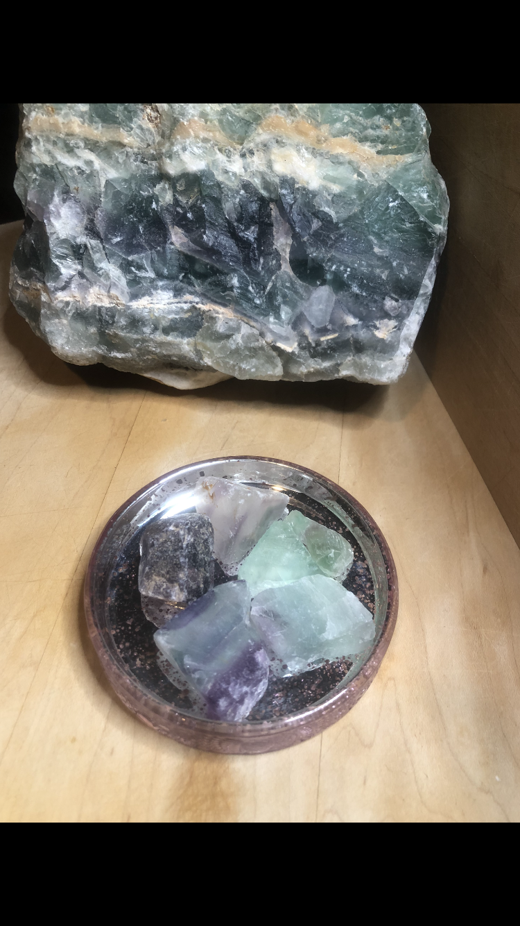 Raw Fluorite Crystal Stones Group # 7