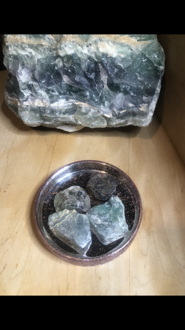 Raw Fluorite Crystal Stones Group # 9