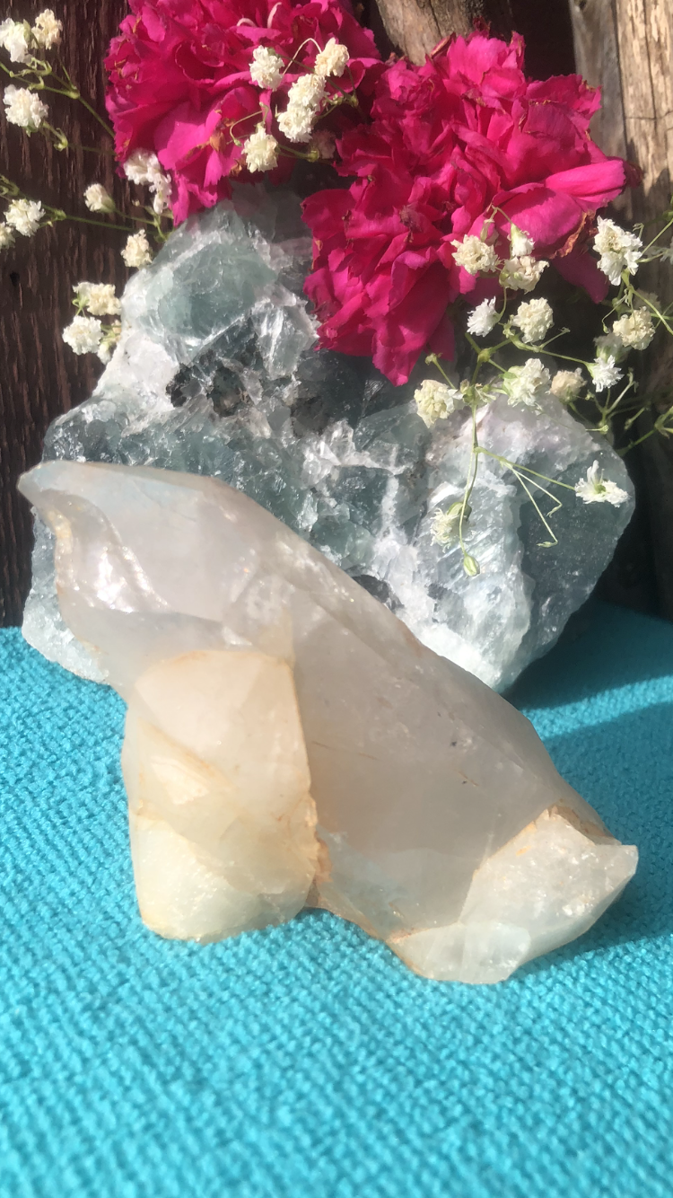 Clear Quartz Crystal With Iron Inclusions