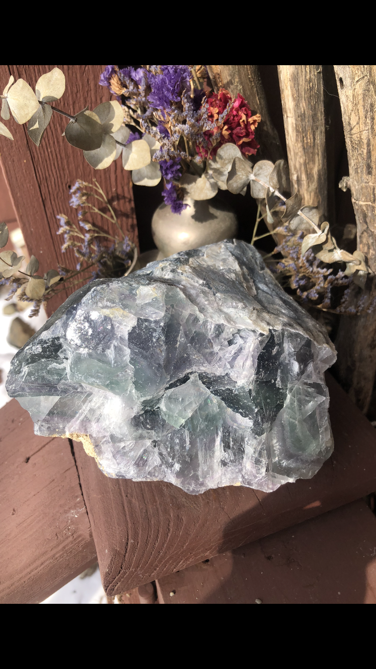 X-Large Raw Rainbow Fluorite
