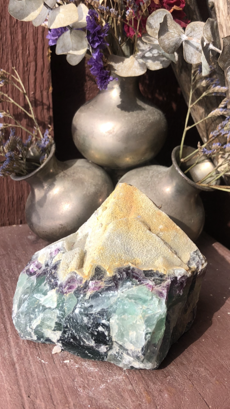 Large Raw Rainbow Fluorite