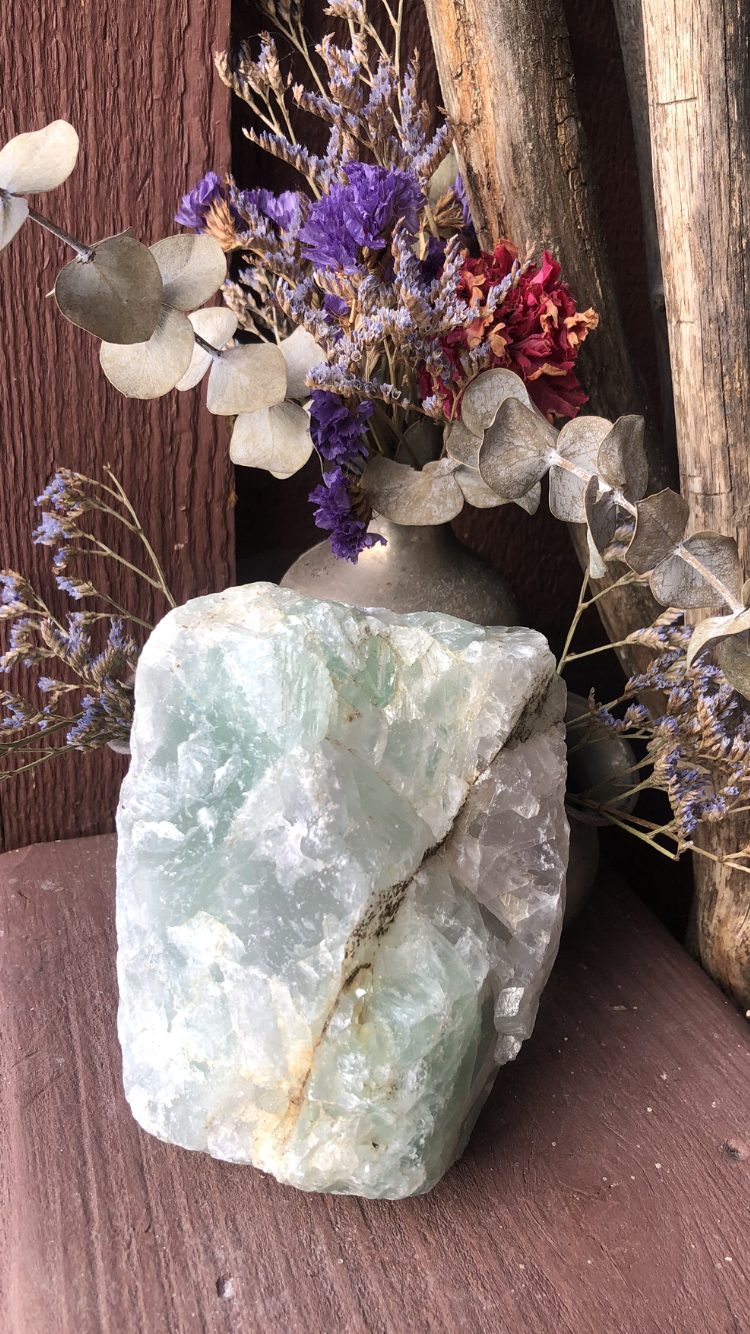 X-Large Raw Green Fluorite