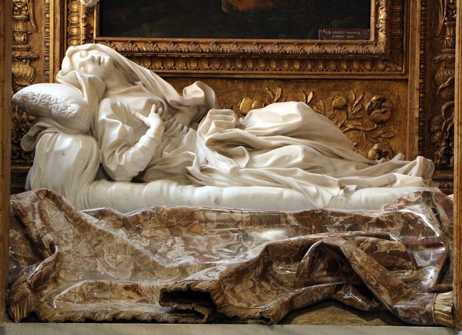 Bernini, Blessed Ludovica Albertoni, 1671-74, marble, Church of San Francesco a Ripa, Rome