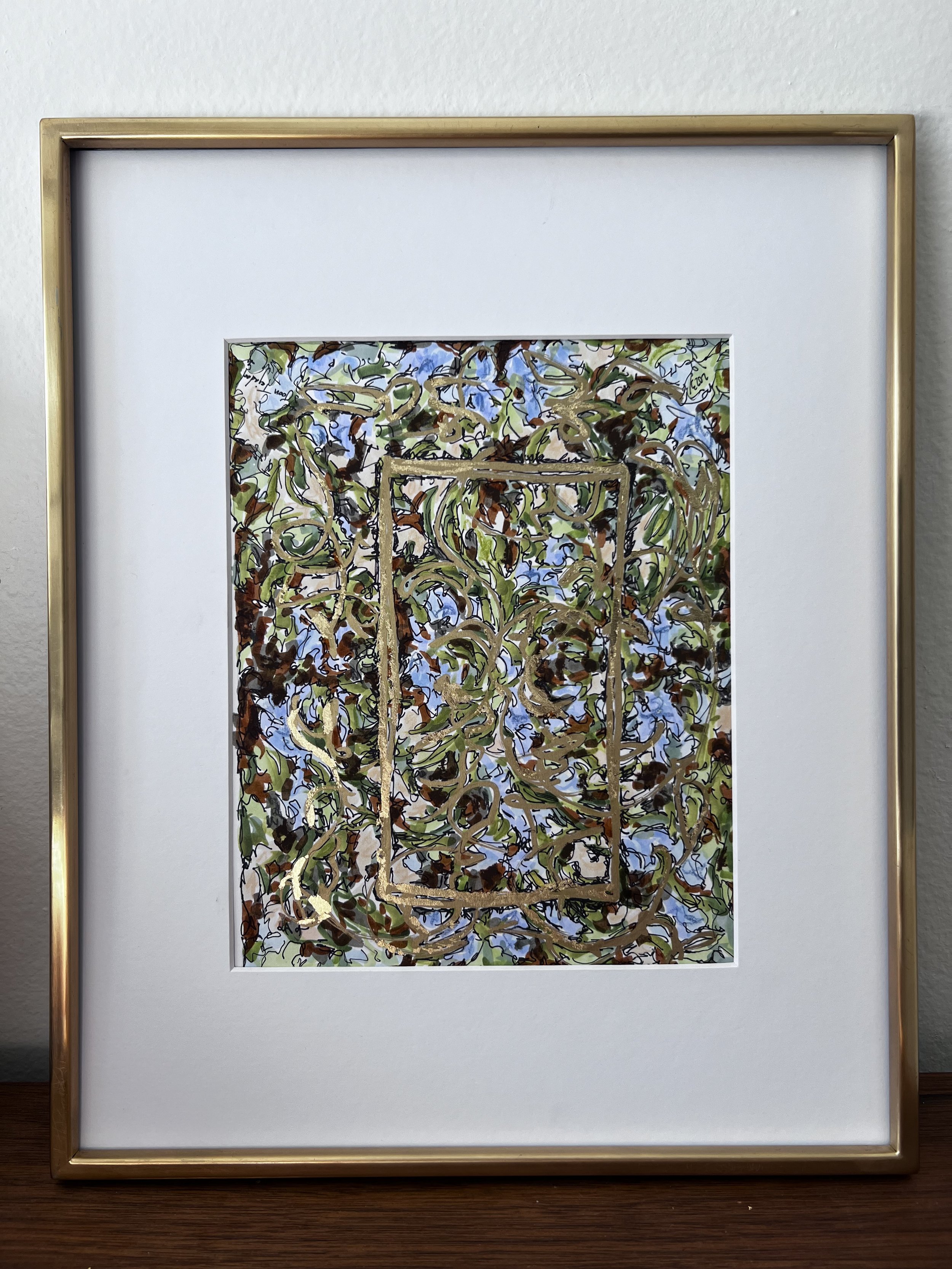 Mixed media drawing-a