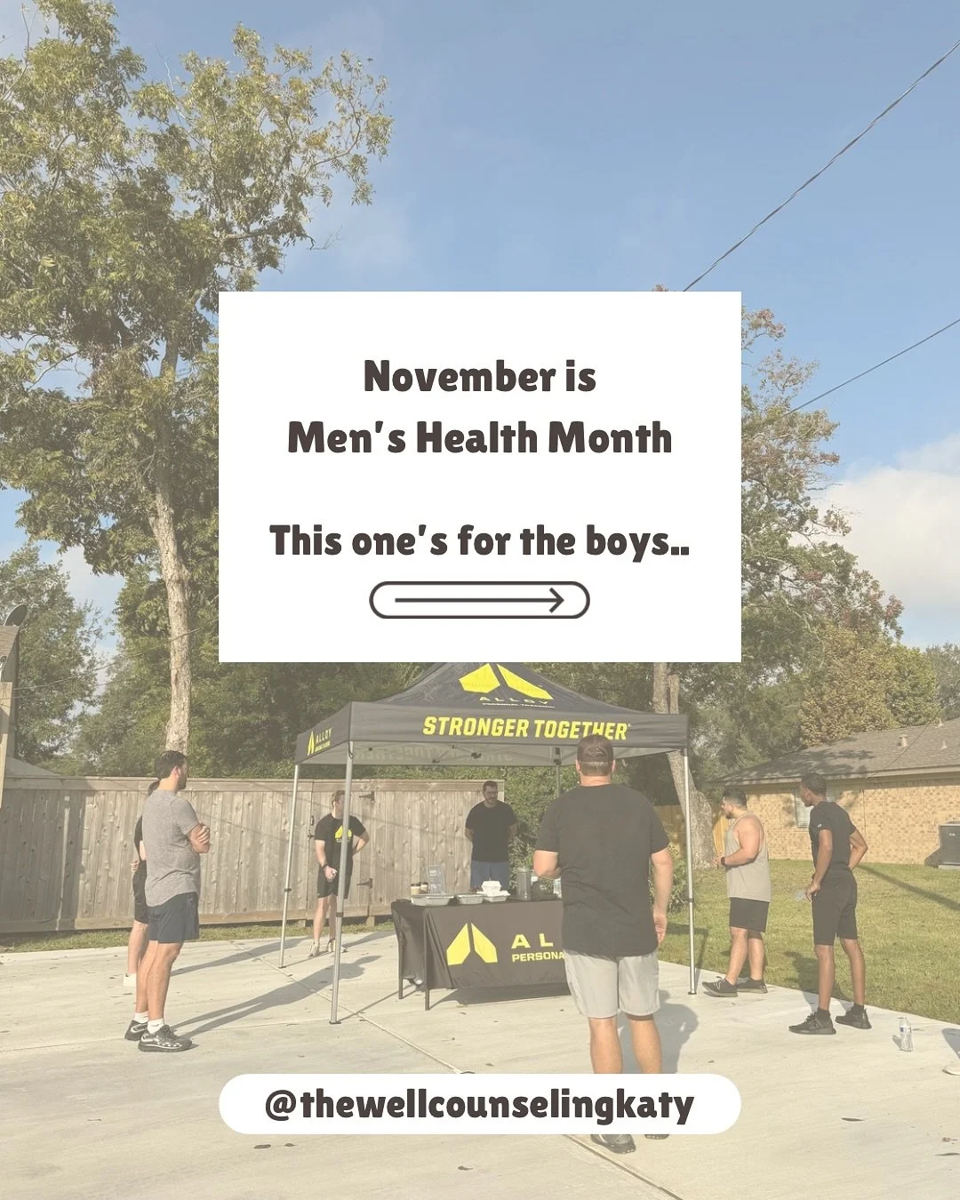 Here&rsquo;s your reminder that strength isn&rsquo;t just physical💪🏽

At The Well, we believe that you were created for strength that lasts&mdash; body, mind, and spirit.

Take a minute this week to check in with the men in your life. Be the first 