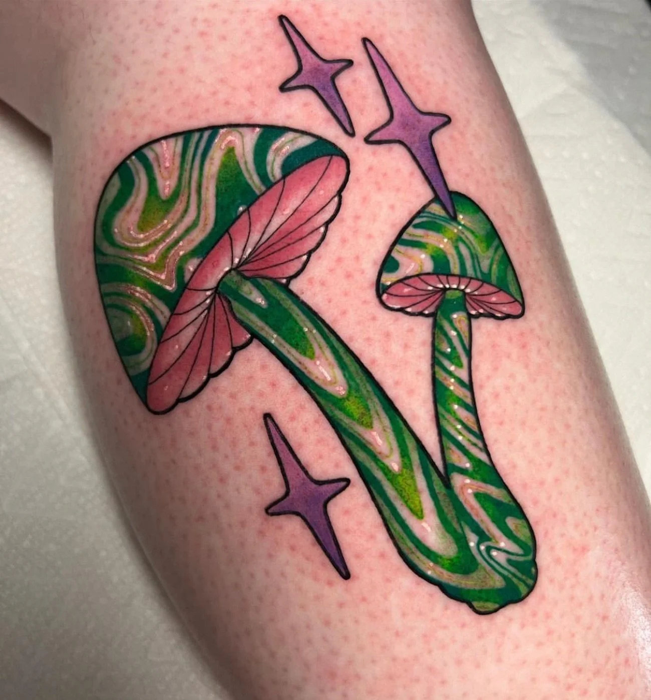 ✨Check out some of the fun ways you can customize flash designs with @longlizztattoos! 💜 Flash tattoos are always in stock, always repeatable, and totally customizable. So, what&rsquo;re you waiting for?🍄

Email us at longlizztattoos@gmail.com to s