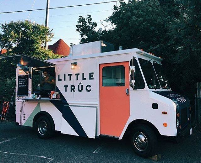 Come on out to the beer garden today 5-9p. There's nothing like noshing on @little.truc while enjoying the view of Mt. Tom!