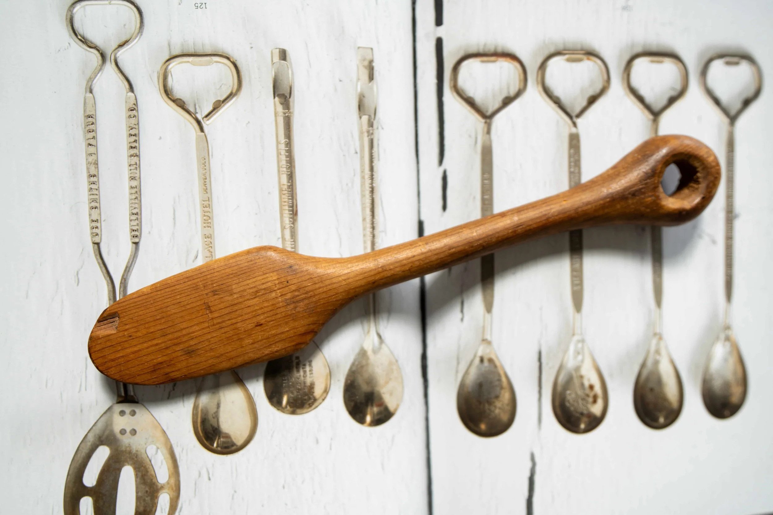 Antique Wooden Spoon,  on silver spoons.jpeg