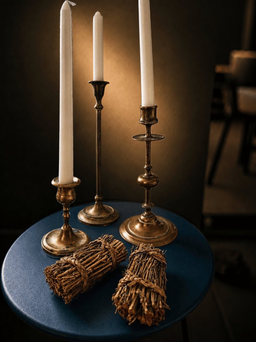 Collected Brass — Three European Candlesticks