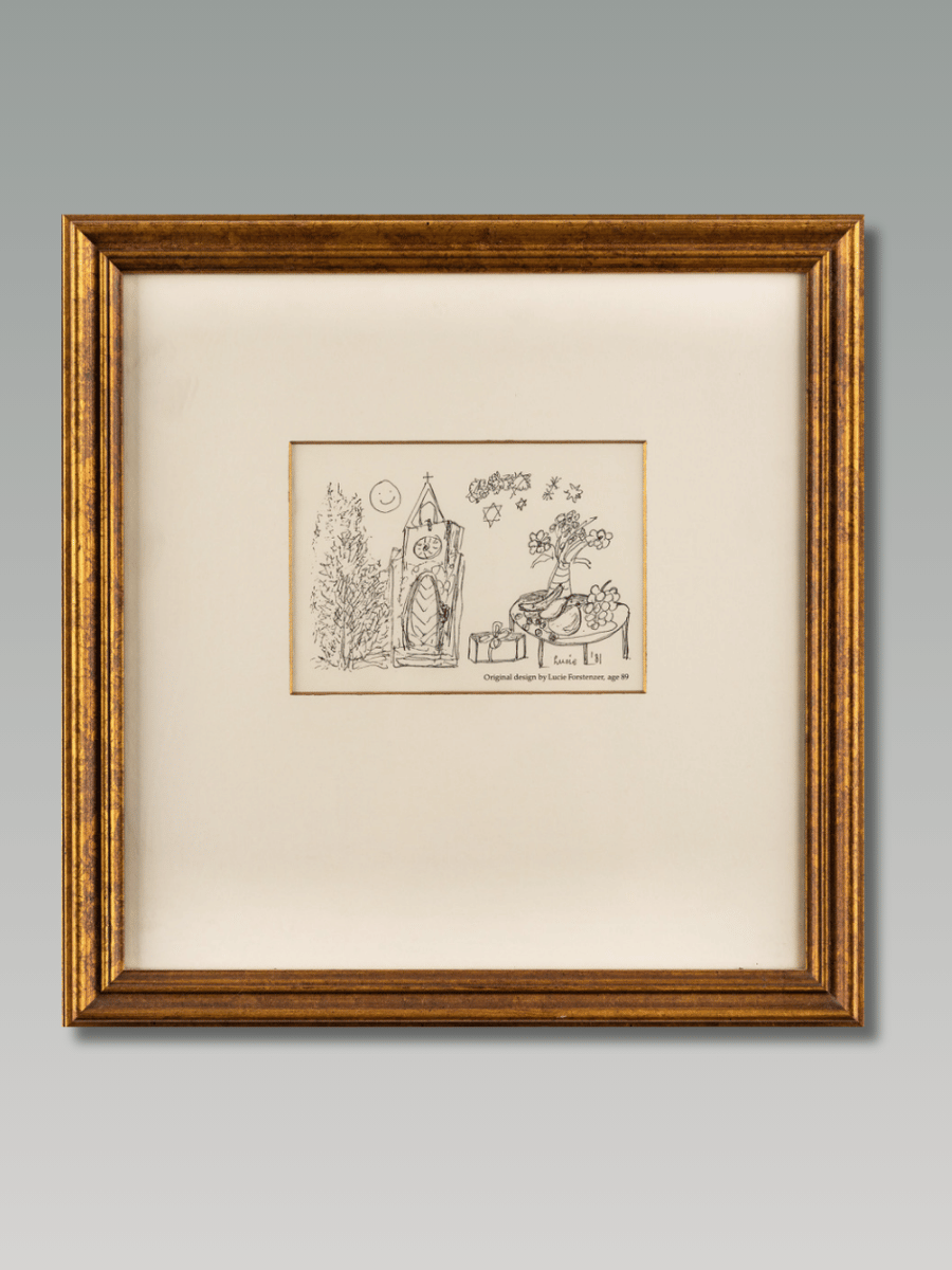 Framed Original Drawing by Lucie