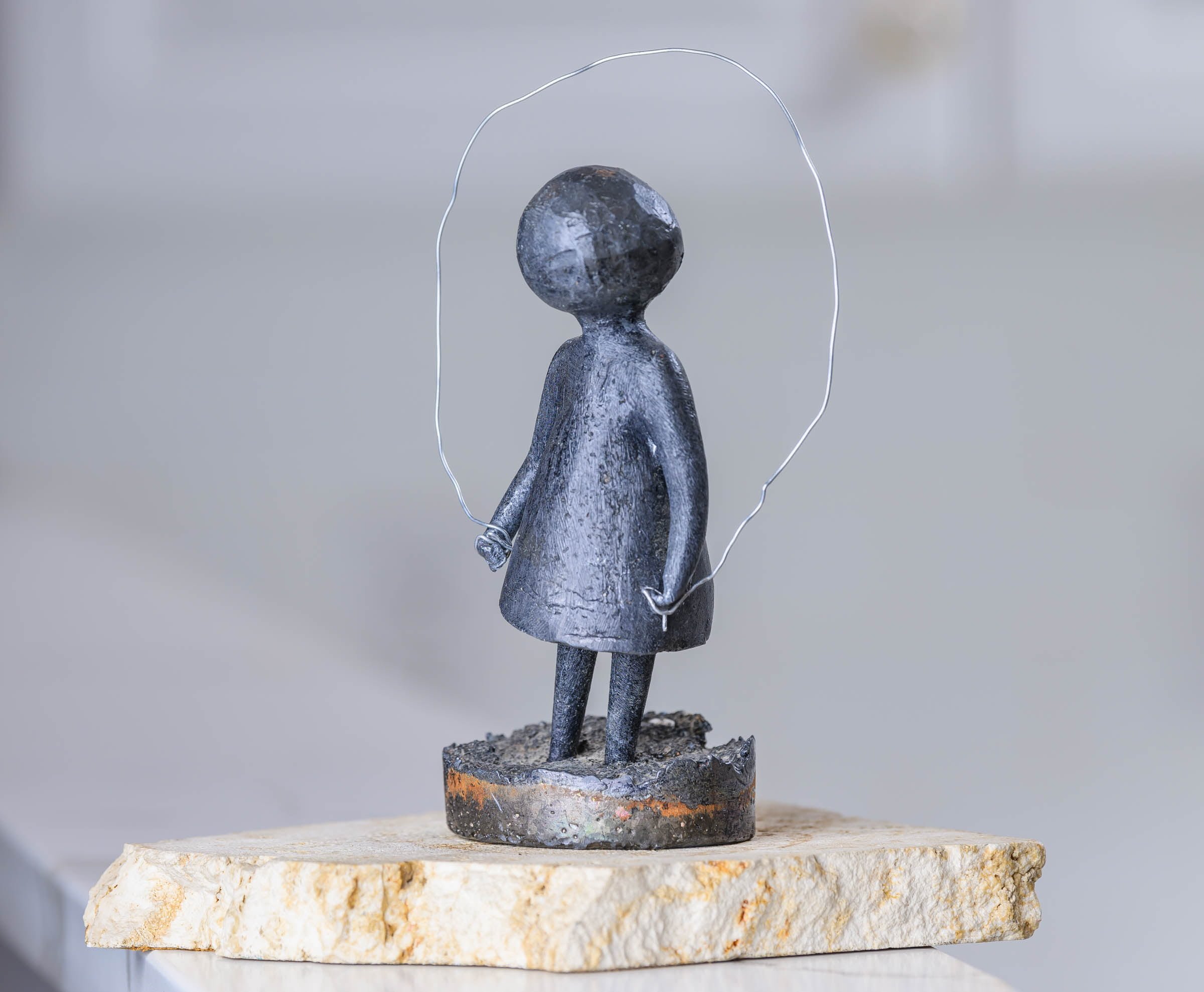 Signed Midcentury Modern Lead Sculpture by William Lattimer