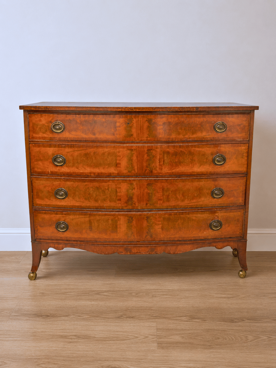 Bow Front Mahogany Chest of Drawers