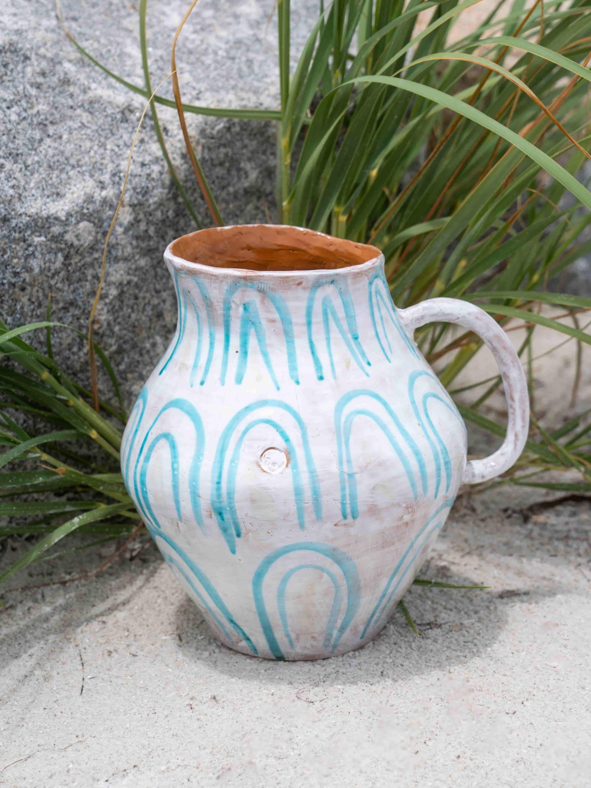 Aqua Arc Italian Ceramic Pitcher