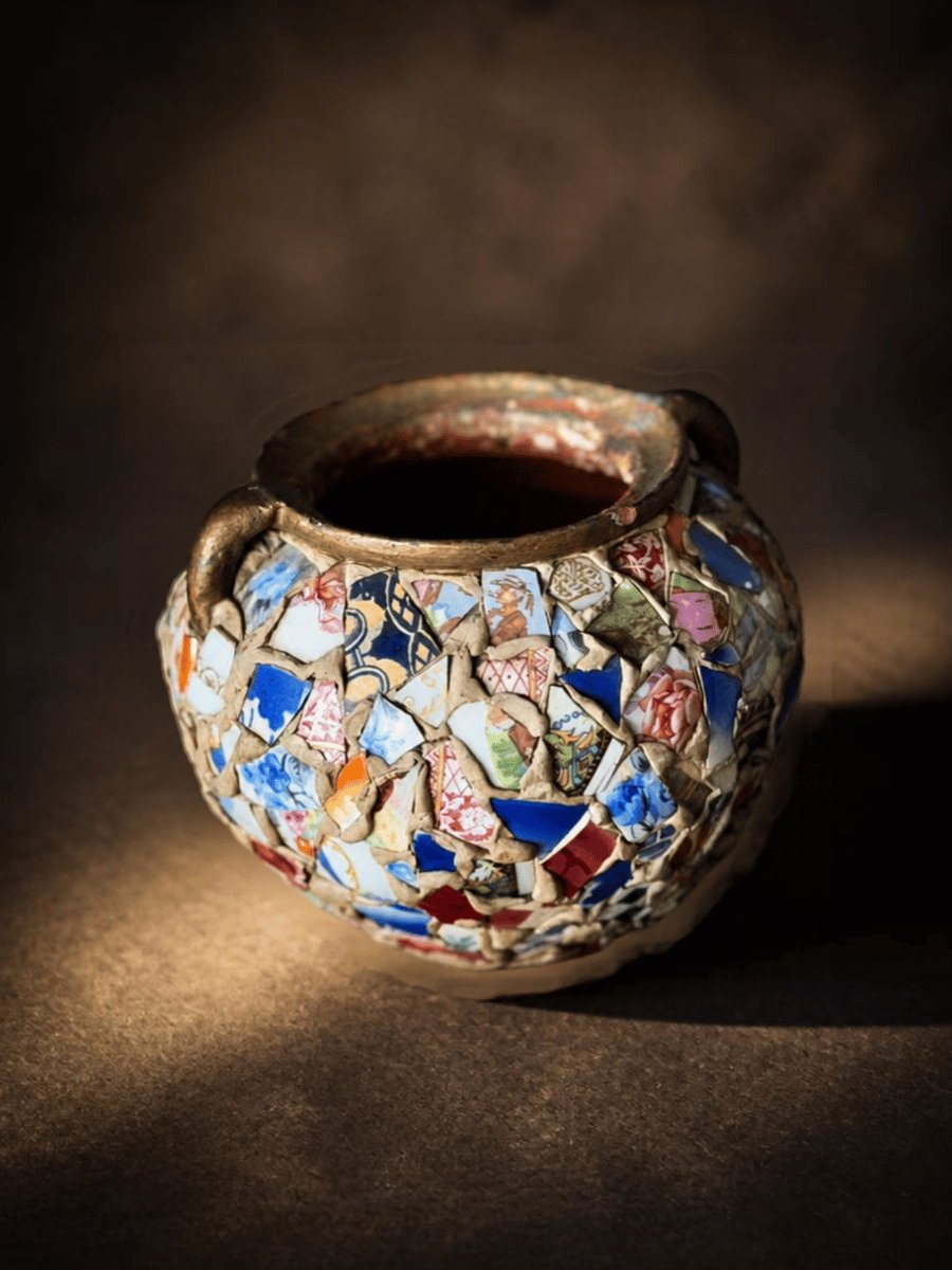Mosaic Folk-Art Memory Vessel