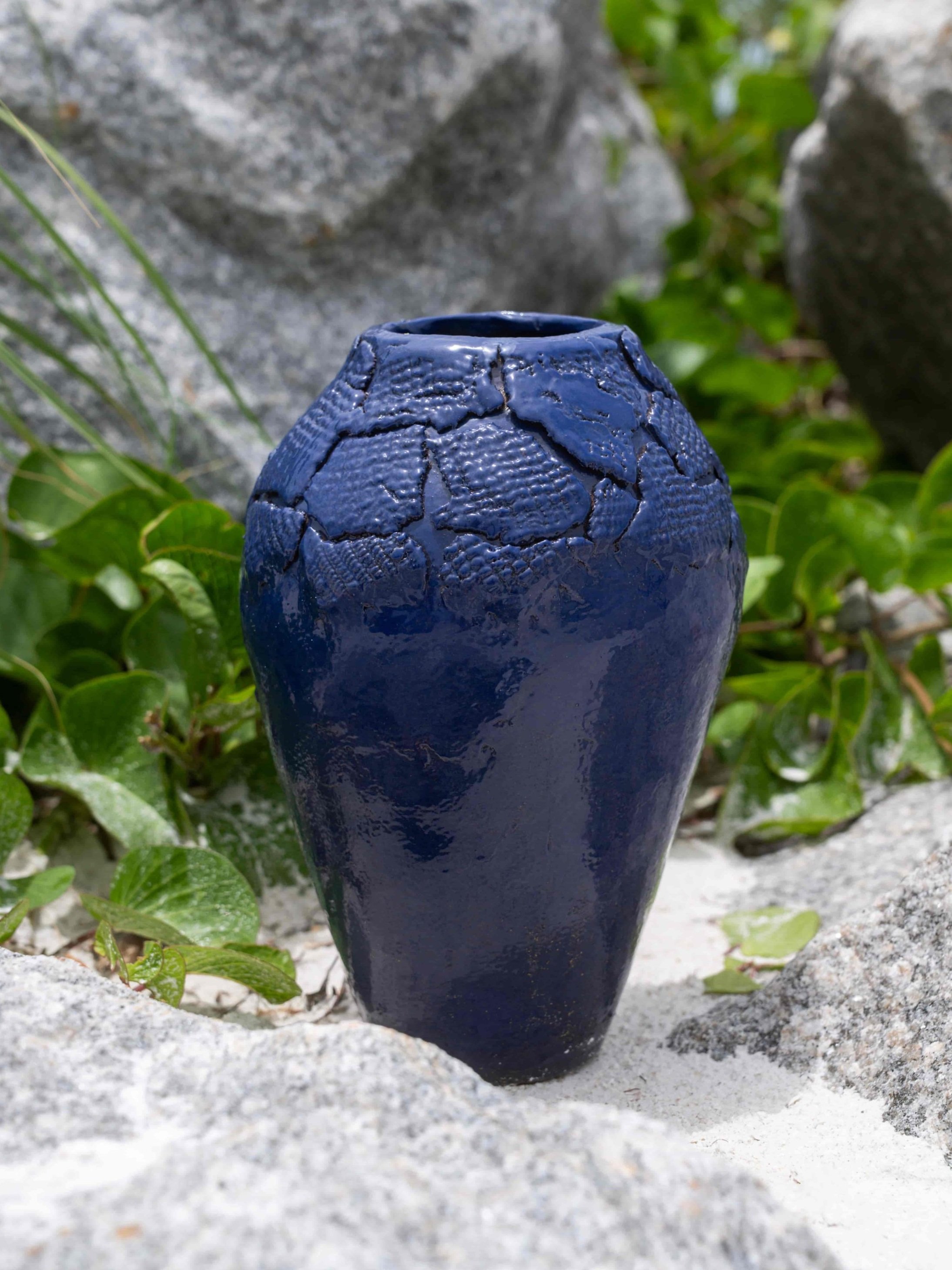 Onofrio Acone Blue Handcrafted Italian Ceramic Vessel