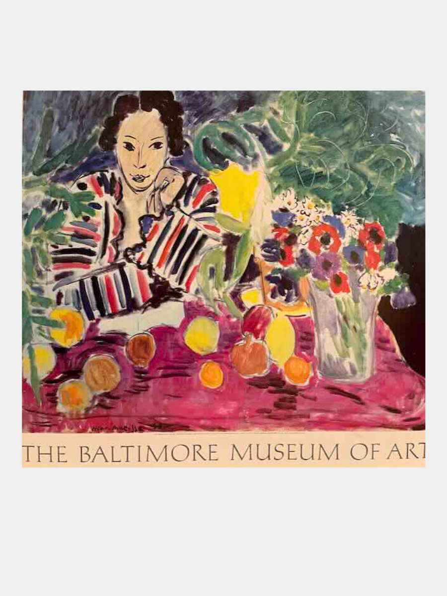 Henri Matisse: "Woman with a Purple Coat" Baltimore Museum of Art Poster