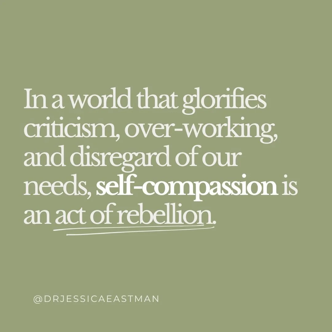 In a culture that often equates self-worth with productivity and perfection, choosing self-compassion is a radical act.⁣
⁣
It&rsquo;s saying:⁣
&lsquo;I am enough, even when I make mistakes.&rsquo;
&lsquo;I deserve care, even when I fall short.&rsquo;
