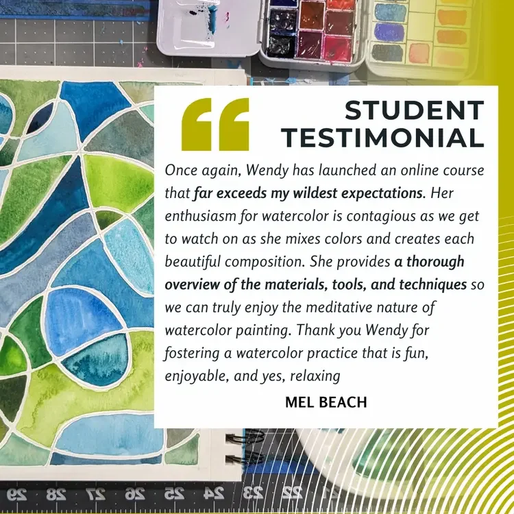 Mel Beach Watercolor for Relaxation Student Testimonial (1).webp
