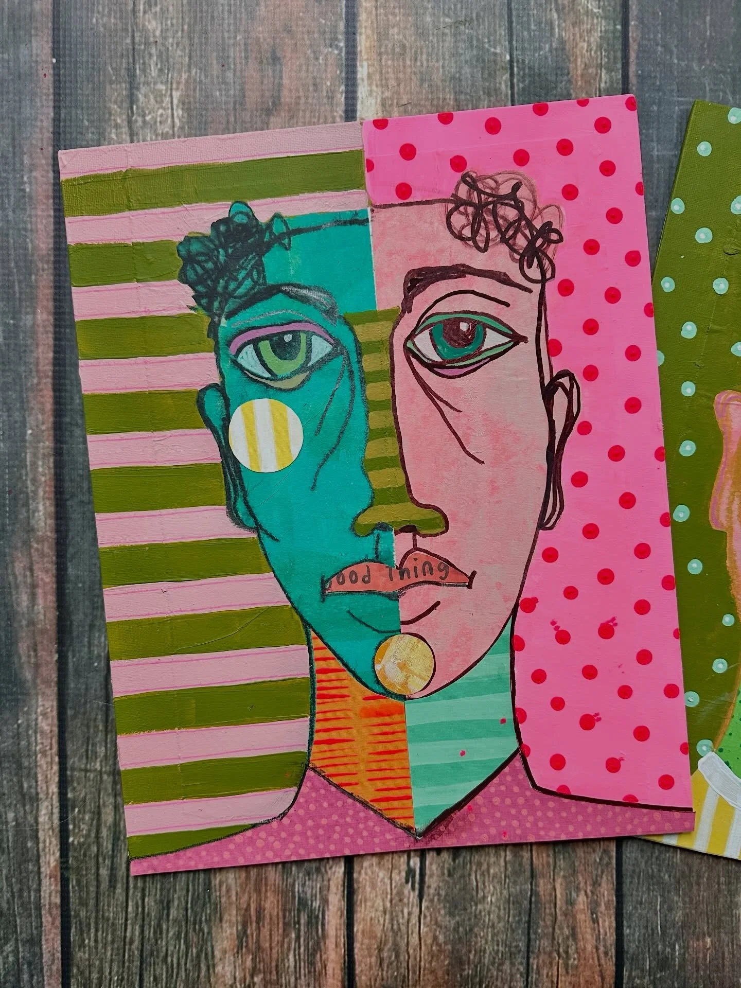 I stuck my arm in the wet paint and got spots all over this. @patrickdori I wanna know-do you embrace this kind of mess? Do you tell yourself that the piece contracted Chicken Pox?

#MarchFodderSchool5 
Day 30 of my 100 Days of Flow