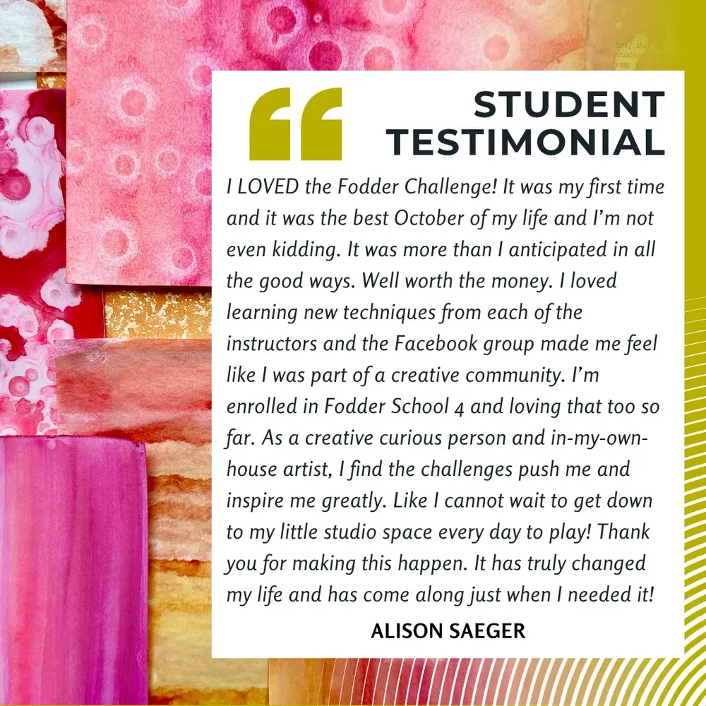 Fodder Challenge student testimonial where they explained how fun the Fodder Challenge was and how it was well worth the money