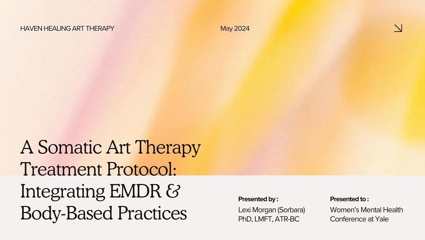 Excited to (virtually) present my dissertation research at Yale&rsquo;s Women&rsquo;s Mental Health Conference tomorrow afternoon! 🥳💛 @yalewmhc #phdarttherapy #research #traumaresearch #arttherapy #emdr #emdrresearch #arttherapyresearch #womensuppo