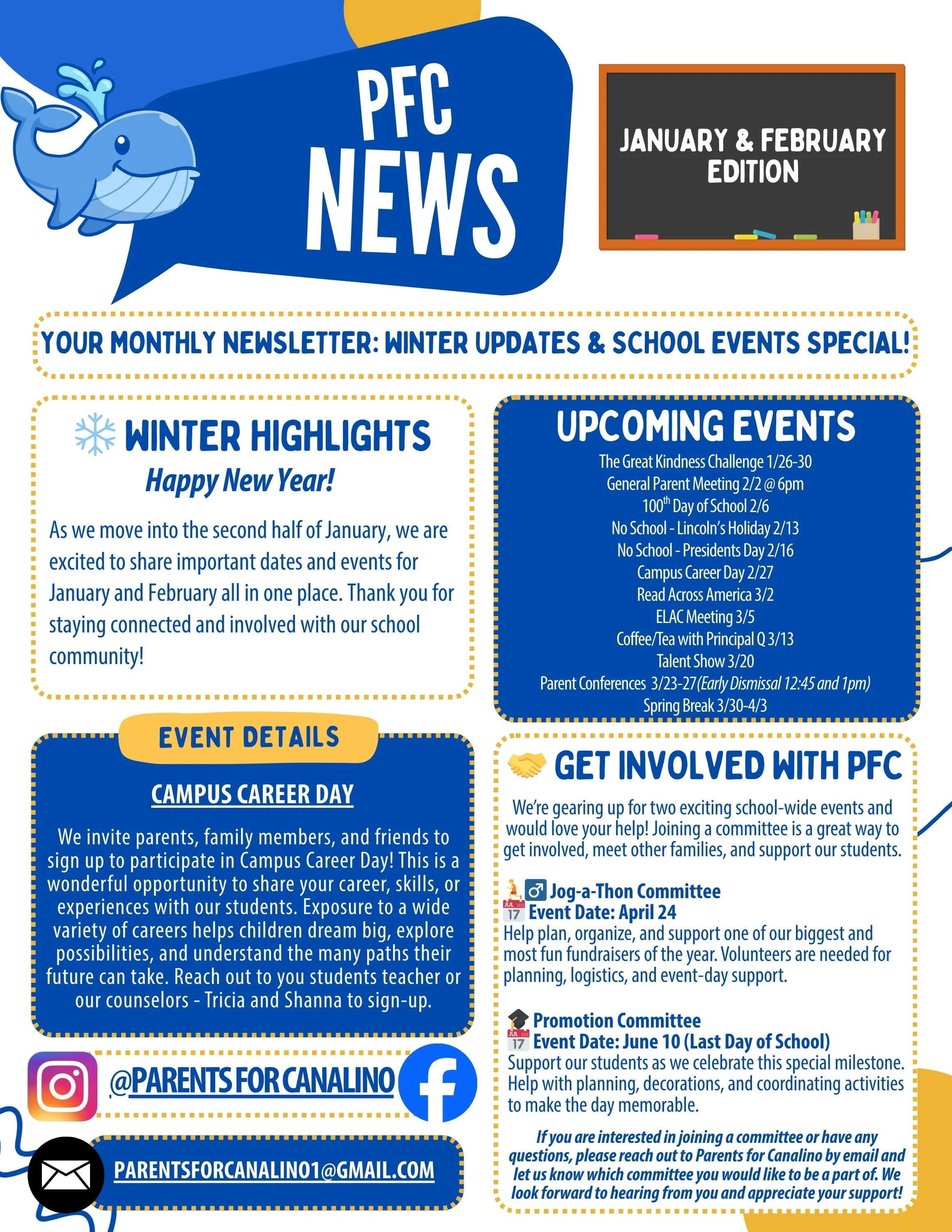 January &amp; February Newsletter