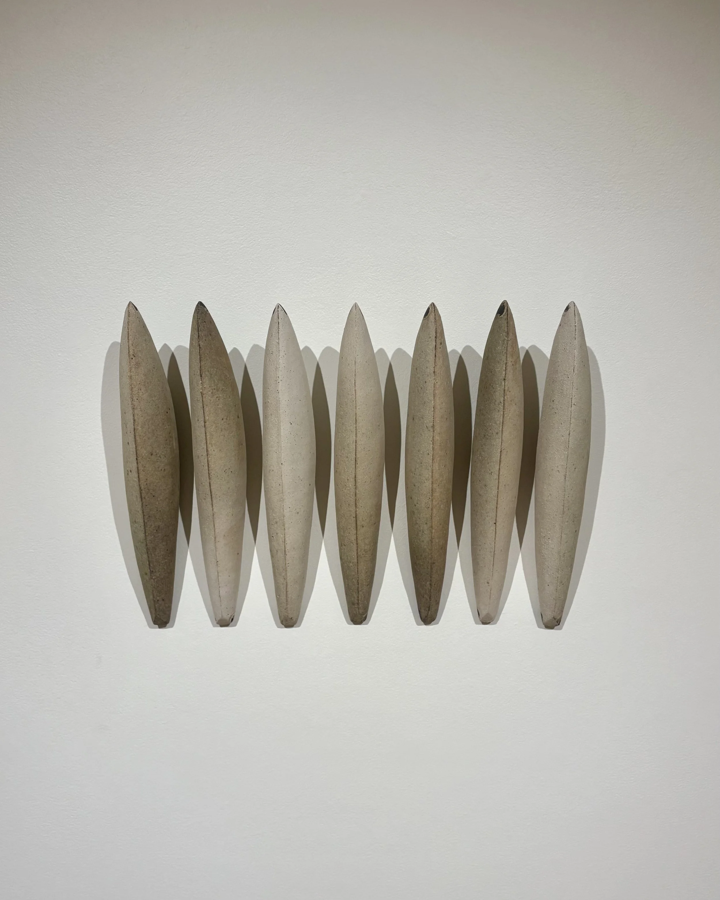 View 1 | Cliff swallow Series | wall sculpture 2026 Stoneware, Wood ash slip, reduction cooled
18” x 3 x 3


