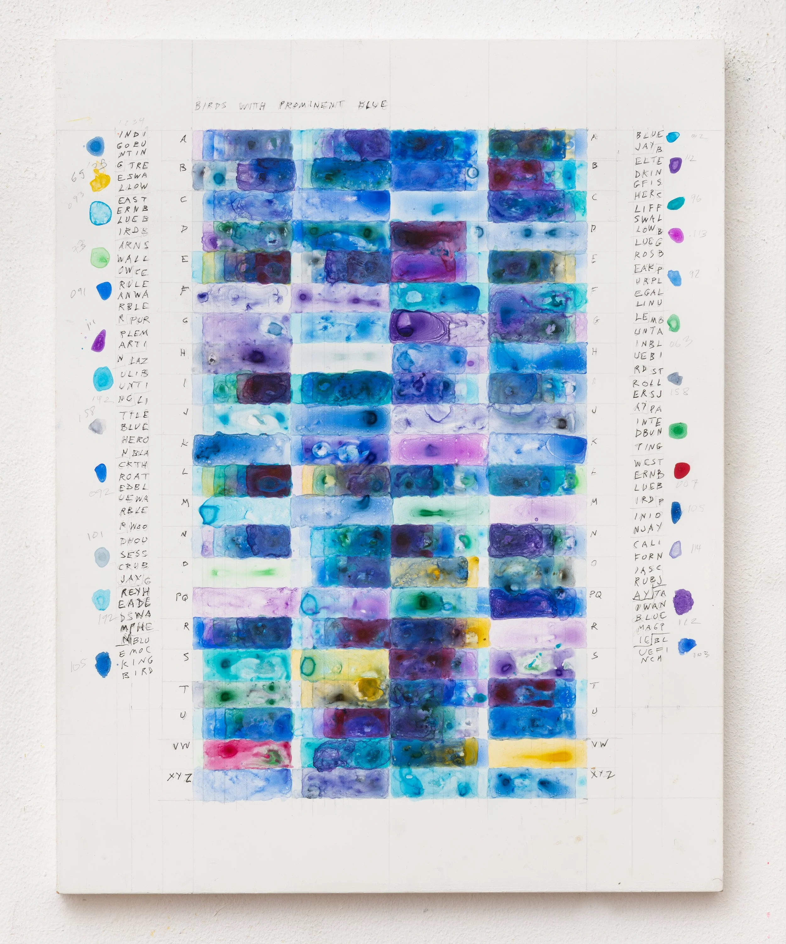 BIRDS WITH PROMINENT BLUE  2023 16 x 12 inches