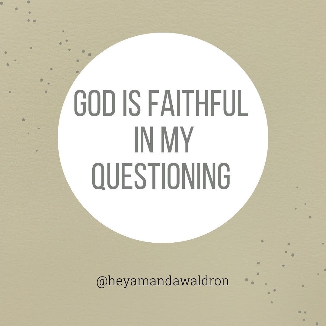 ⚓️ What are you able to ground to in your faith even in the questioning? What anchors you to Christianity?
⠀⠀⠀⠀⠀⠀⠀⠀⠀
For me, even in doubt, I relied on what I had been taught about God's faithfulness to be true. I wasn't sure that it was, but I neede