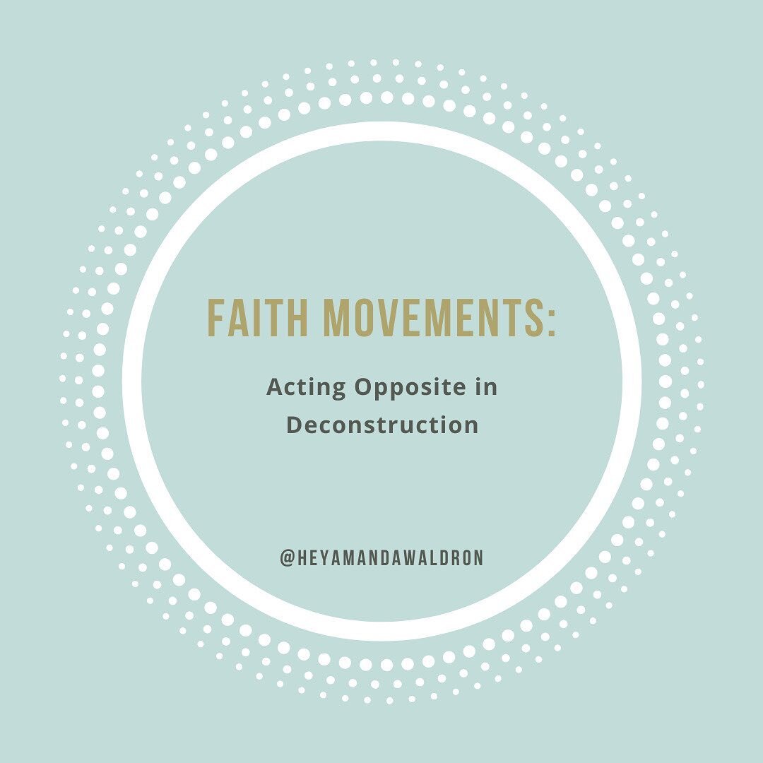 .✨ De/Reconstruction Skill. Which faith movement might be the easiest for you?
⠀⠀⠀⠀⠀⠀⠀⠀⠀
Acting Opposite is a skill where we begin to act in the way or direction we want to go and not where we currently are. 
⠀⠀⠀⠀⠀⠀⠀⠀⠀
Faith Movements are actions tha
