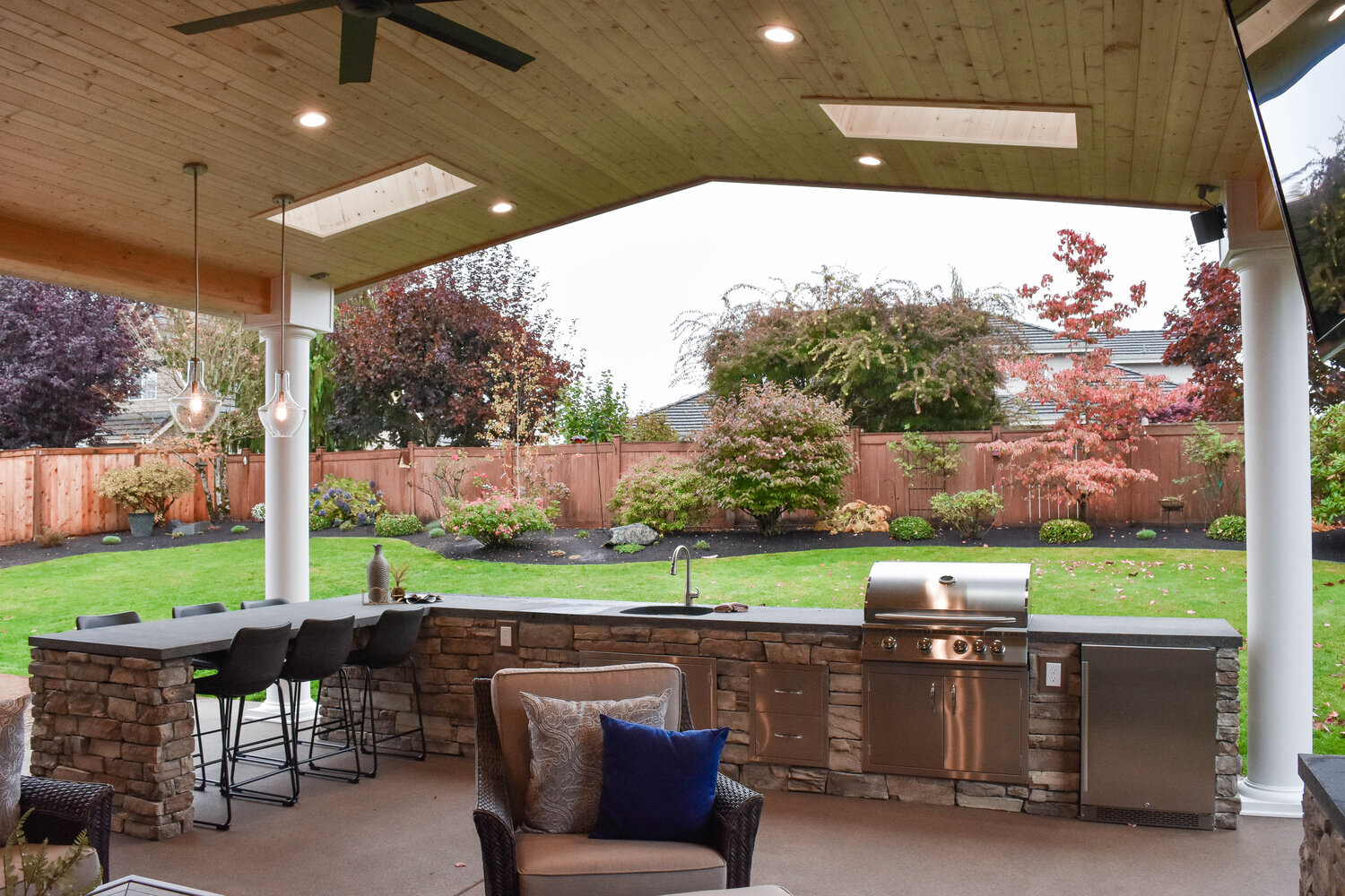 Outdoor Living Space Design - Completed w/ American Dream Design Build