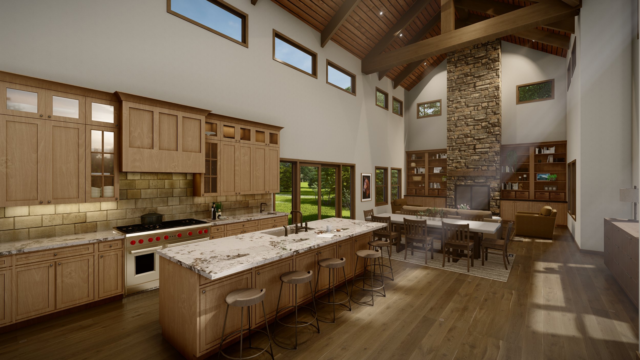 Lodge Home 3D Rendering