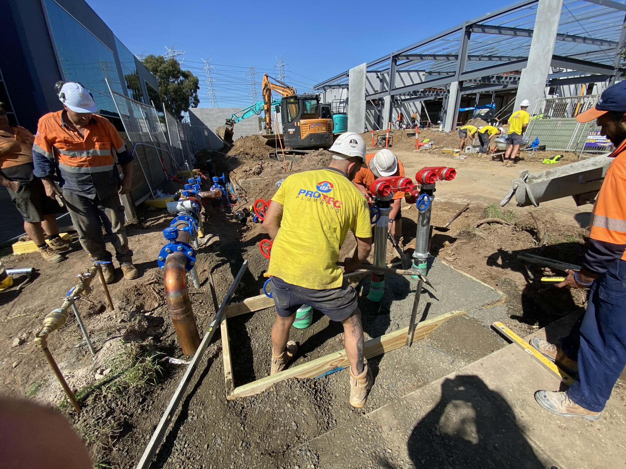 Installation of the new fire hydrant for Storage King Rowville