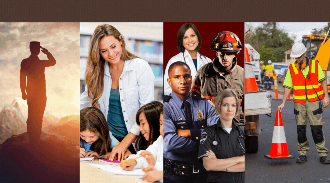 Military, First Repsonder, Teacher SPANISH  website front page.gif