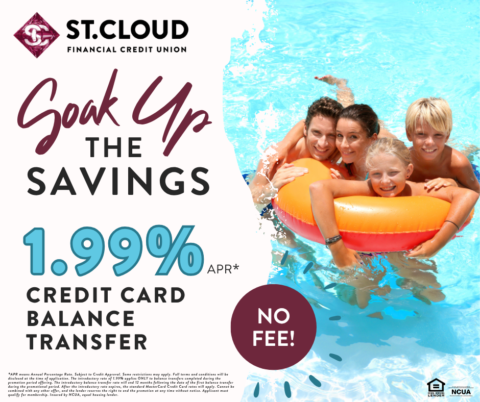 Soak Up The Savings With SCFCU's Credit Card Balance Transfer!