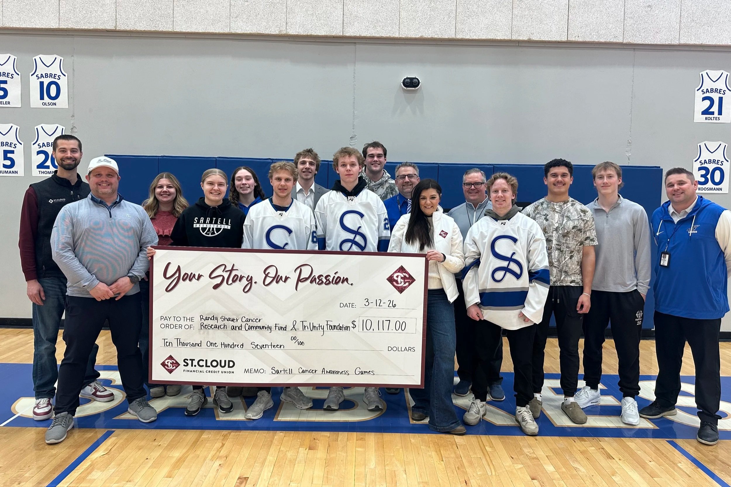 SCFCU, St. Cloud Subaru and Sartell Athletics Team Up to Raise Over $10,000 in the Fight Against Cancer