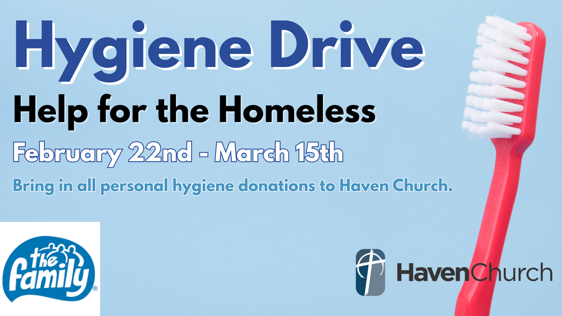 Hygiene Drive for the Homeless 
