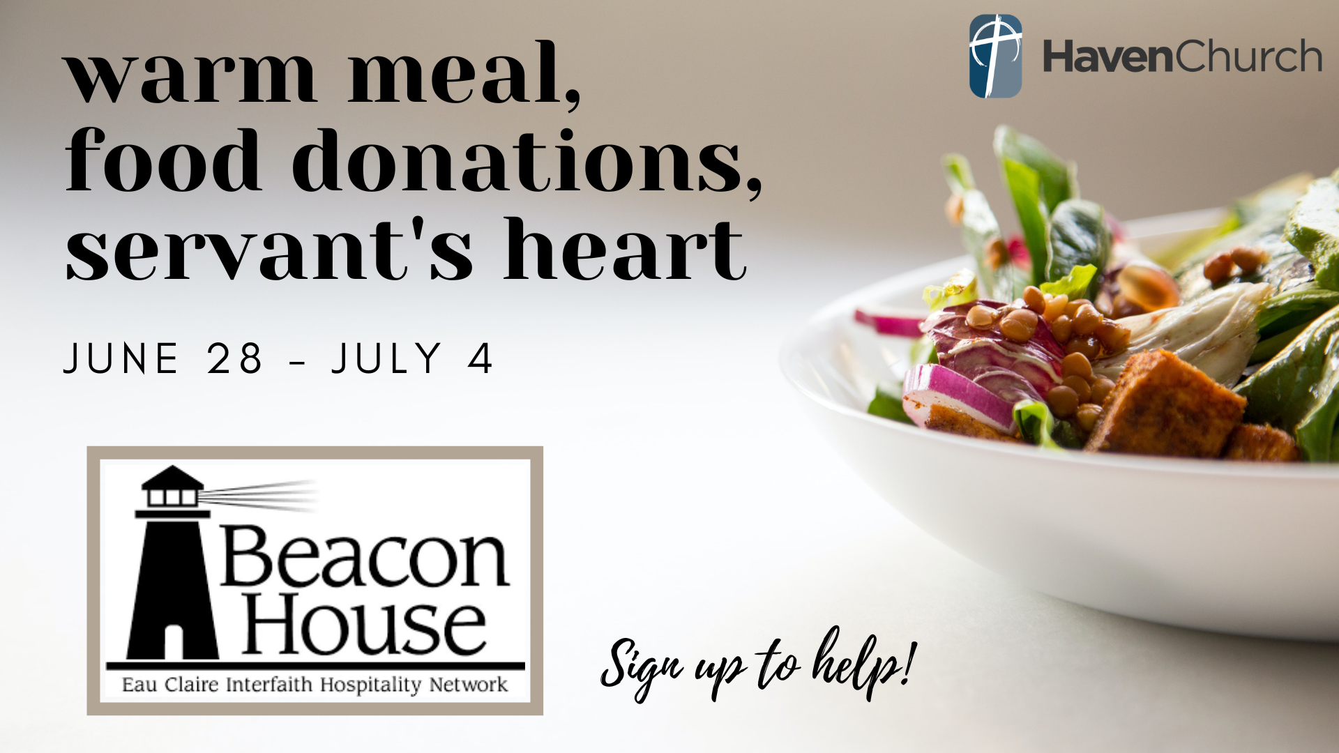 Provide a Warm Meal for Families (Beacon House) 