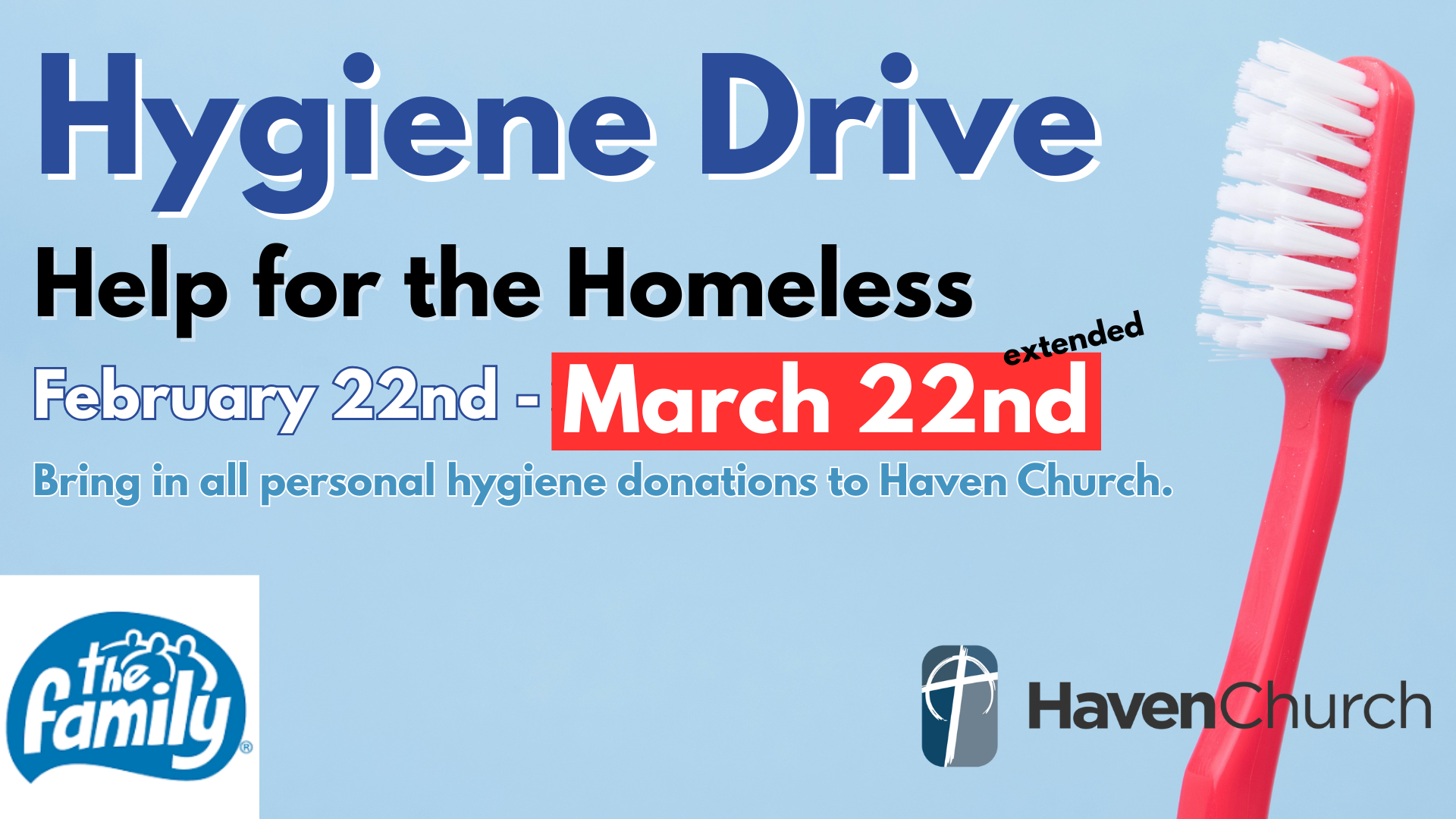 Hygiene Drive for the Homeless 