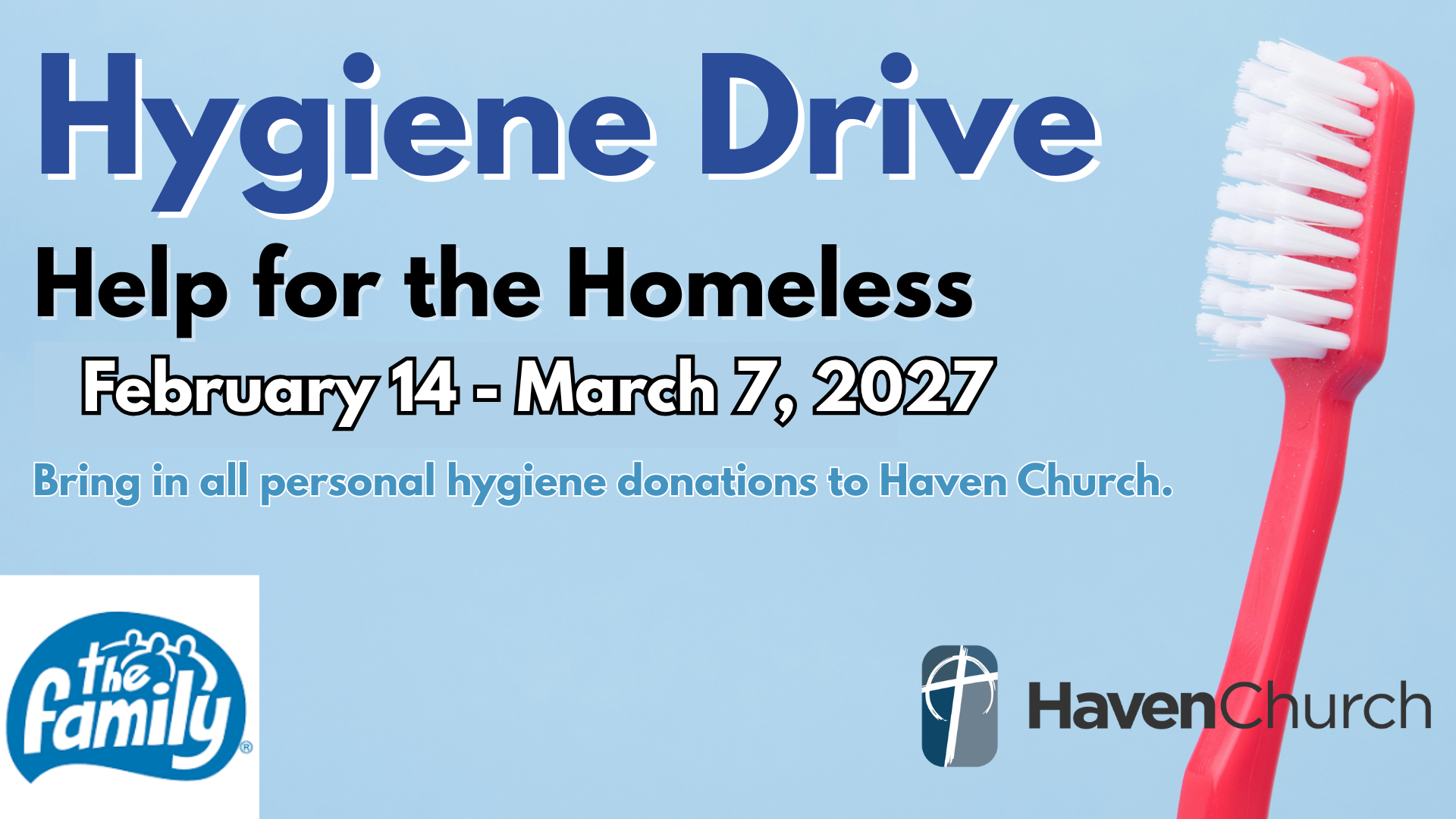 Hygiene Drive for the Homeless 
