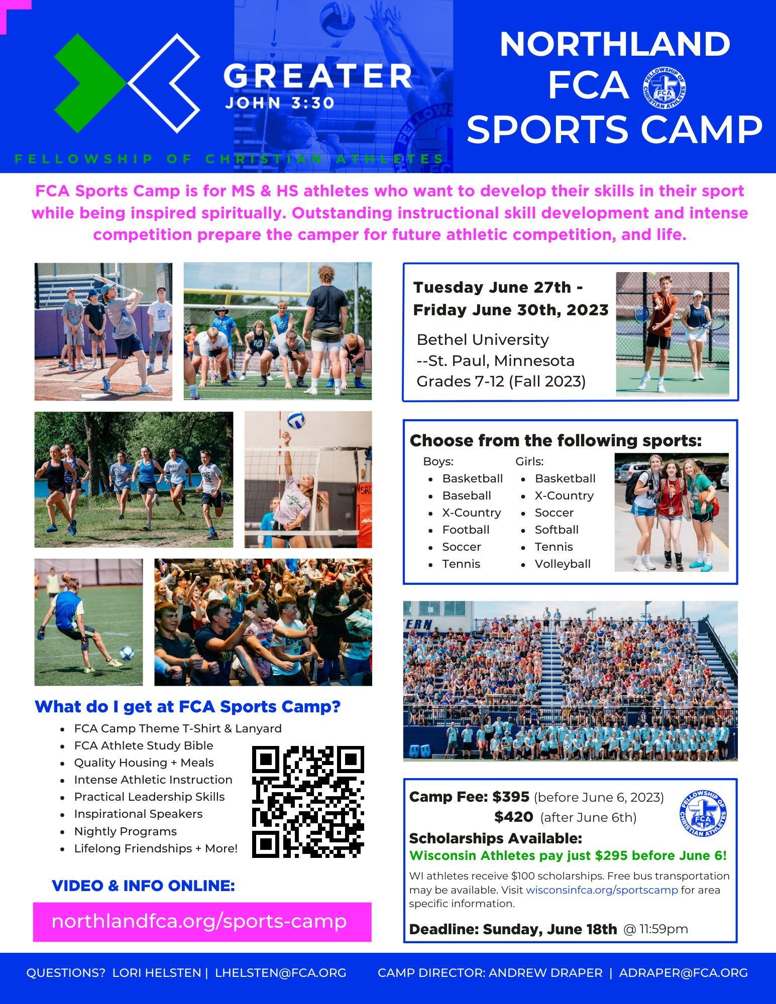 FCA Sports Camp 2023 - Shepherd of the Valley