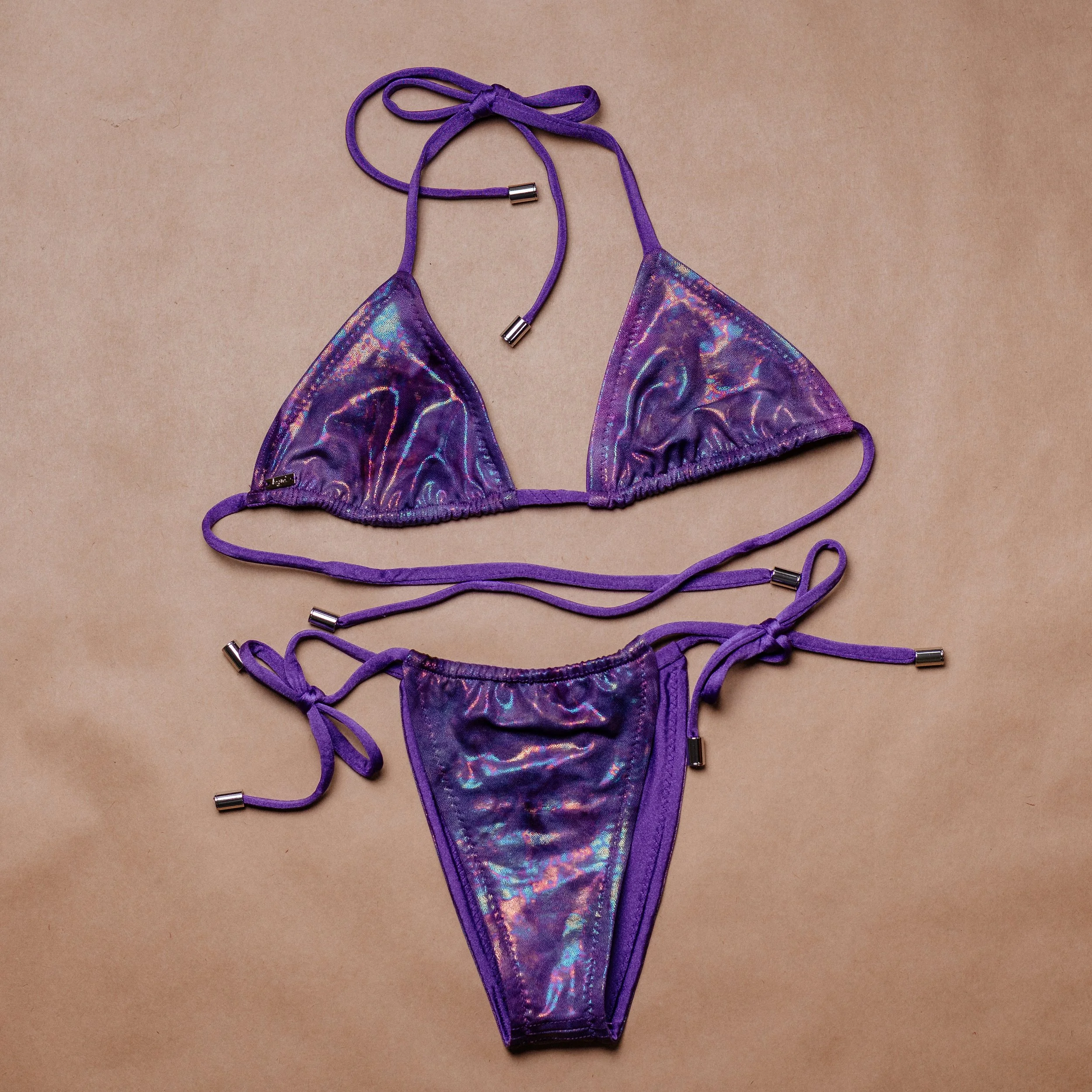 quinn & ezra in mermaid purple - XS top - XS bottoms