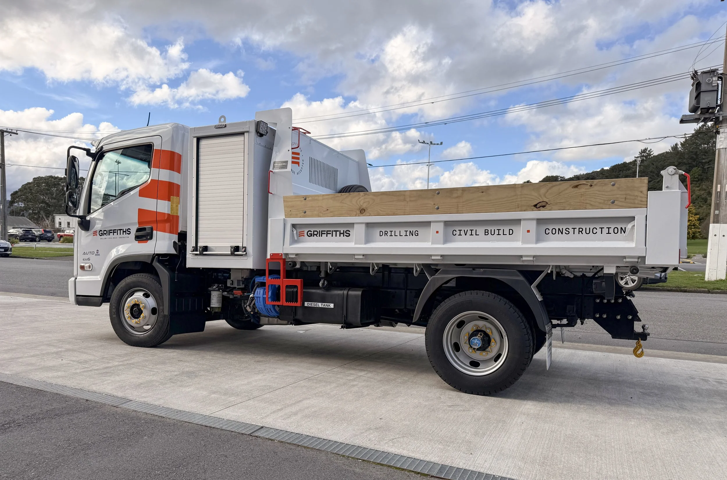 Truck graphics for Griffiths – Drilling, Civil Build and Construction