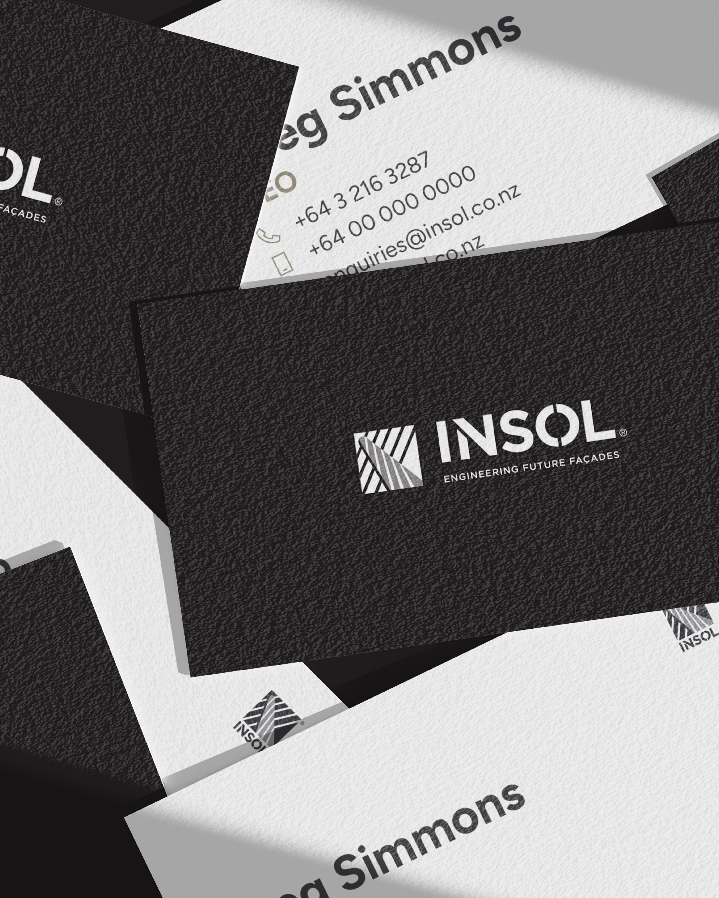 Insol's brand review resulted in a sleek outcome that could be displayed across many outputs