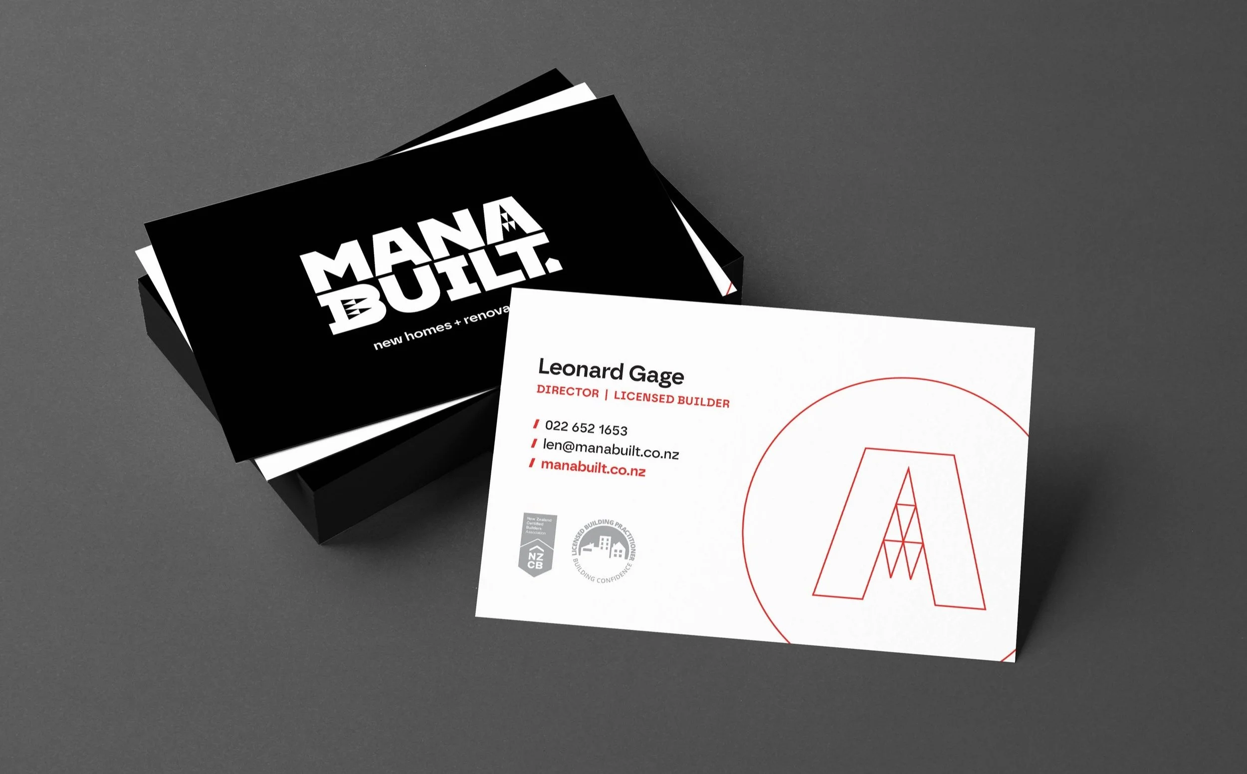 Brand Identity and Stationary for local building company, ManaBuilt