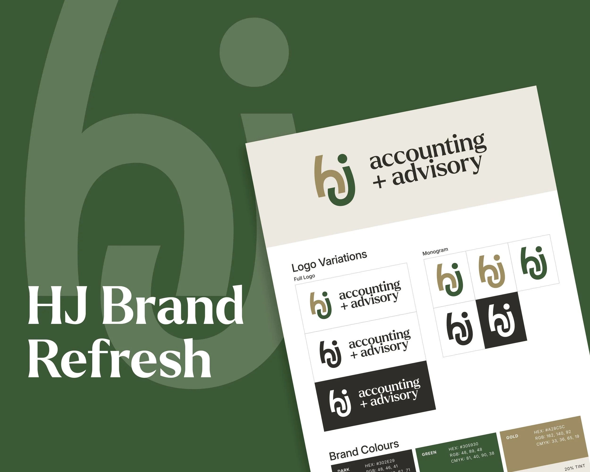 HJ Accounting + Advisory — A fresh brand for a fresh direction!