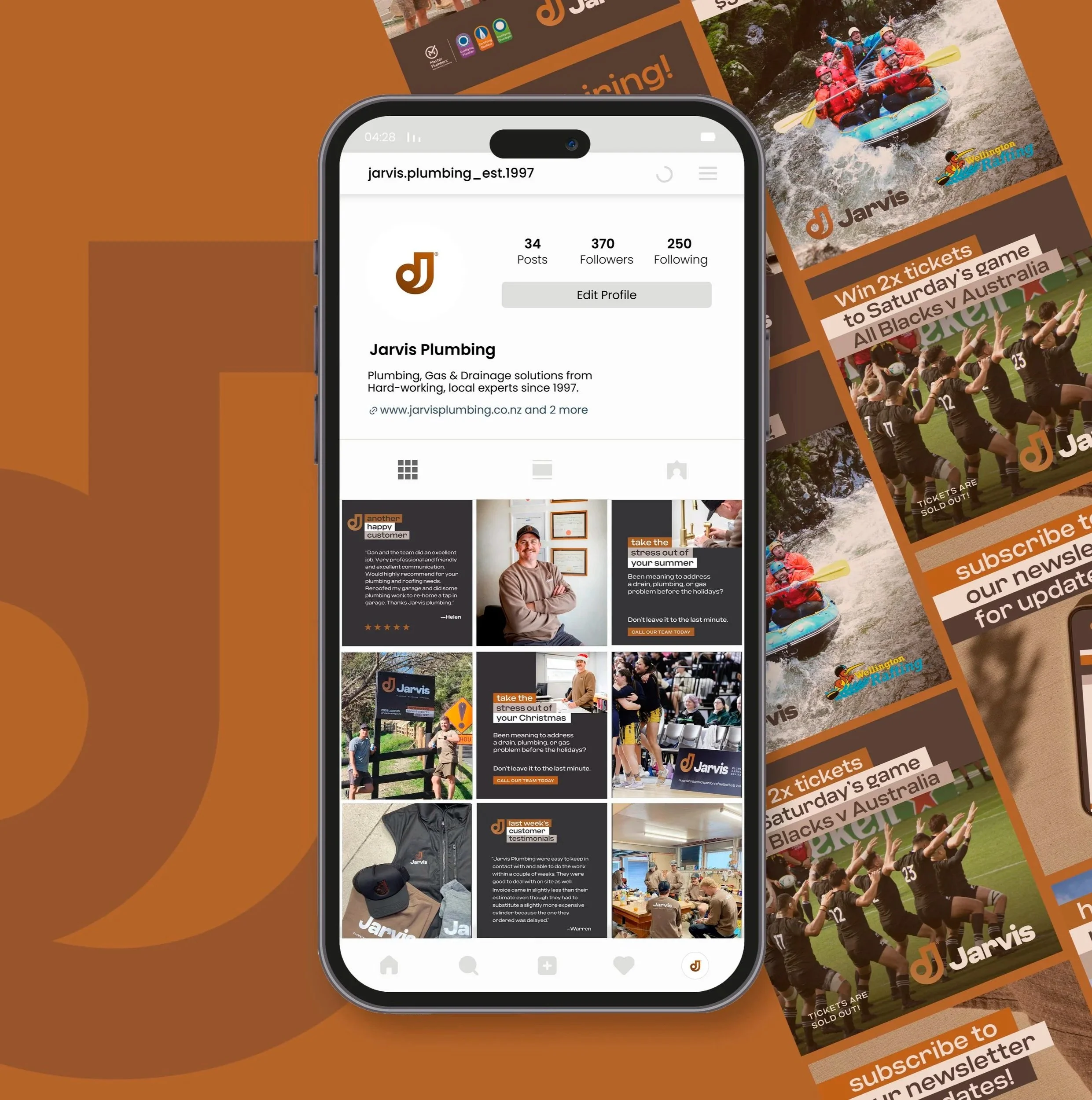 Jarvis Plumbing, Gasworks and Drainage social media tiles 