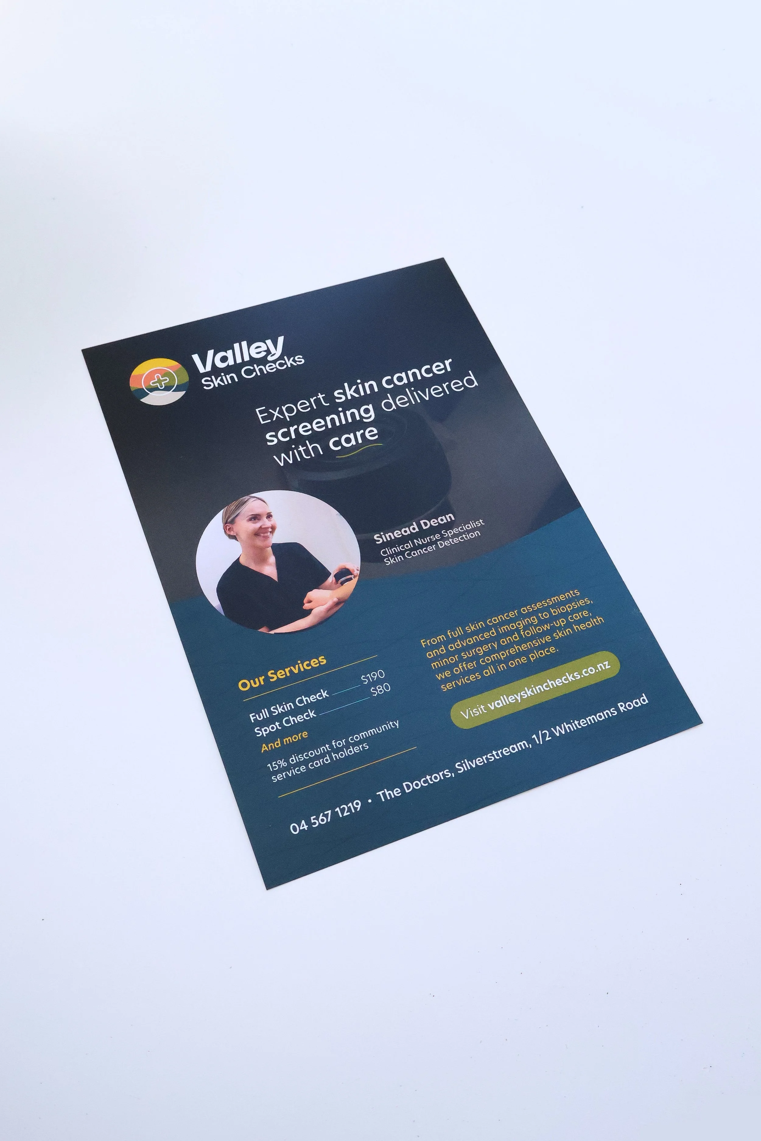 Digital and Printed Flyers and Posters for Valley Skin Checks