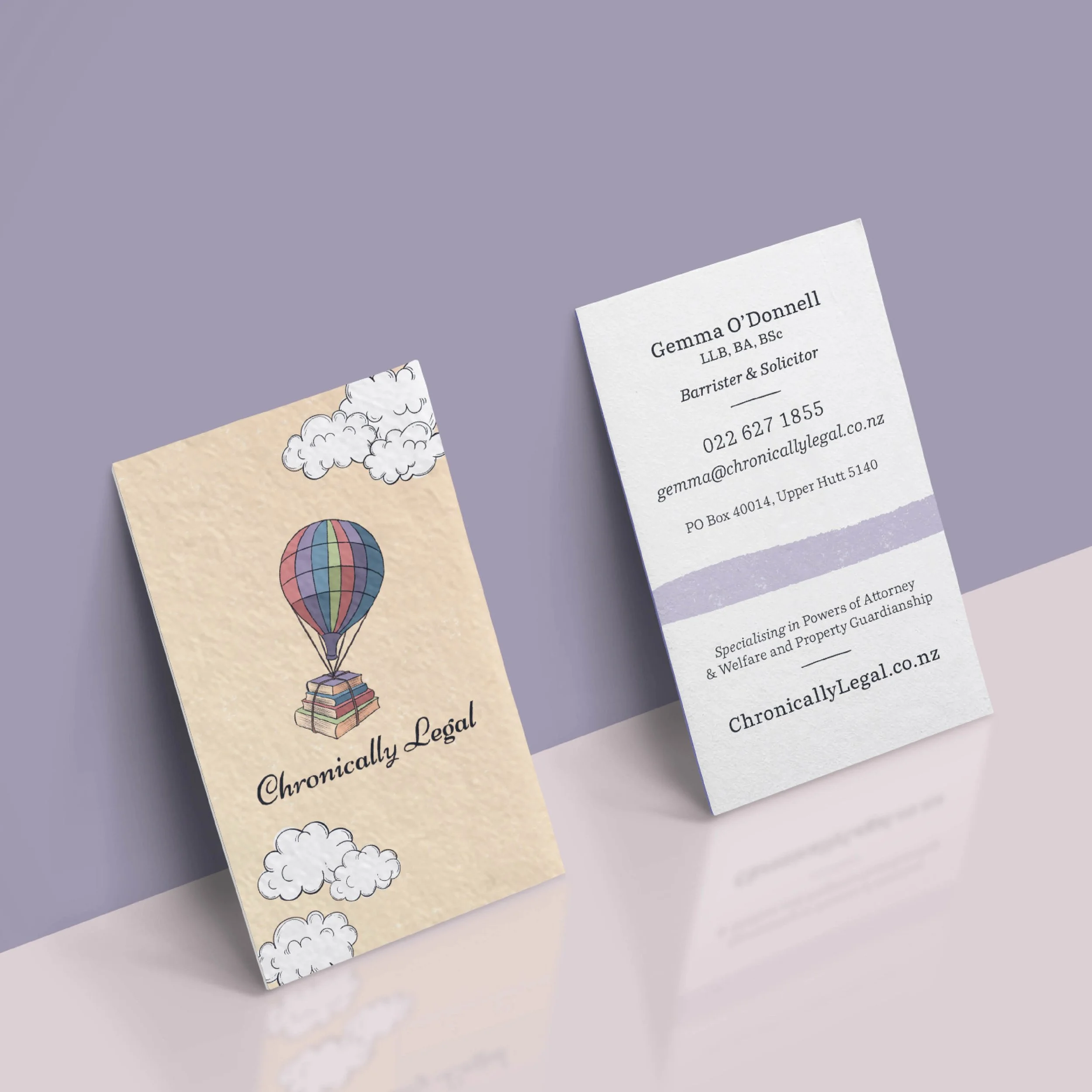 Fun Portrait Business Cards for Chronically Legal