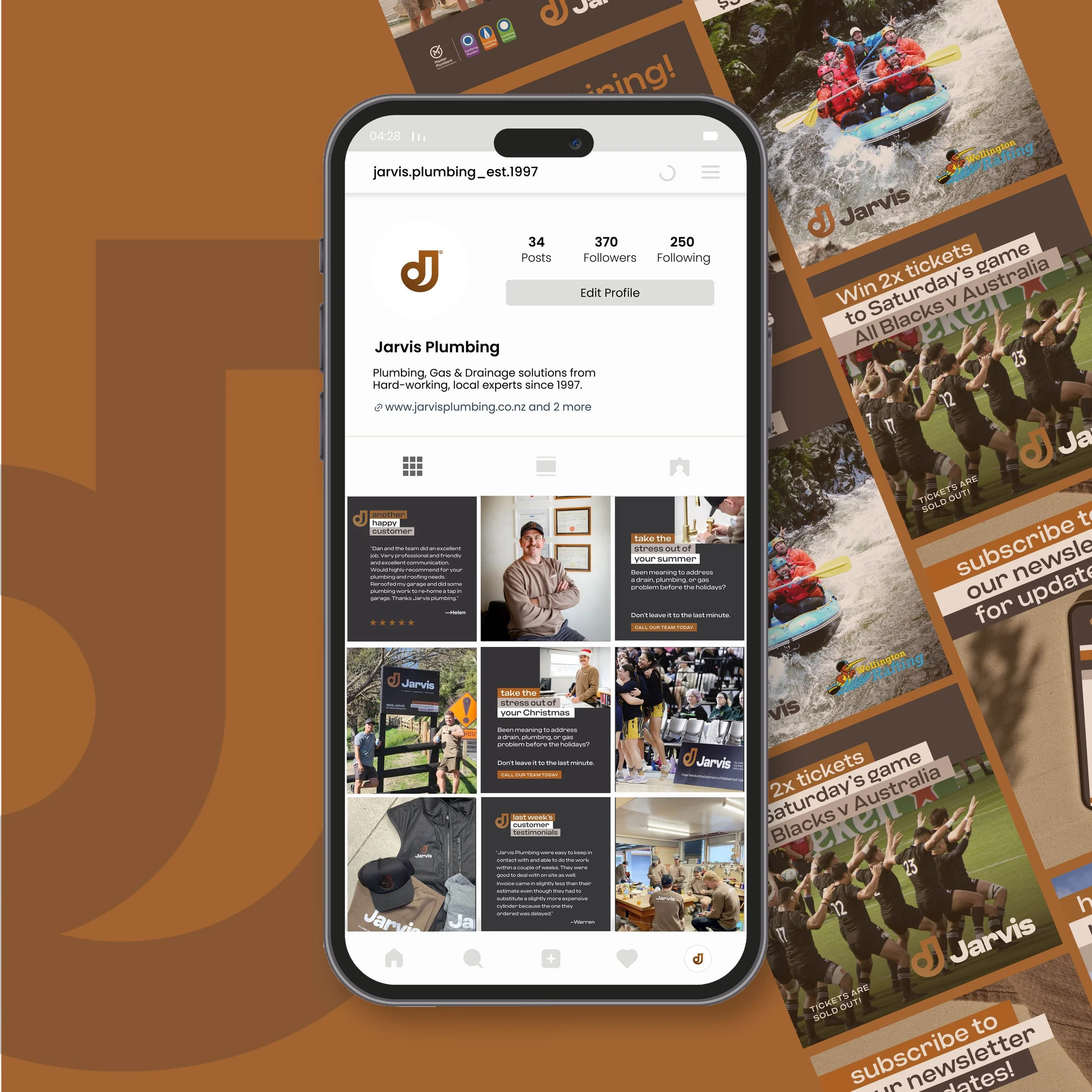 Jarvis Plumbing, Gasworks and Drainage social media tiles 